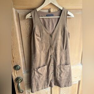 Abercrombie & Fitch Faux Suede Mini Sleeveless Dress size Small